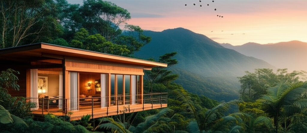 Cabaña moderna OVO HOMES en entorno natural